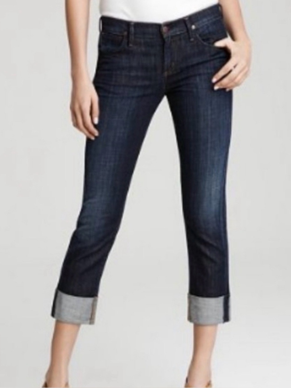 Citizens of Humanity - Kelly Stretch Low Waist Cropped Dark Indigo Crop Jeans